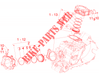 Gruppo cilindro pistone spinotto per Aprilia SRV 4T 8V E3 2012