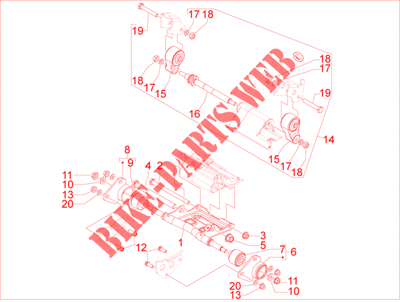 Braccio oscillante per Aprilia SRV 4T 8V E3 2012