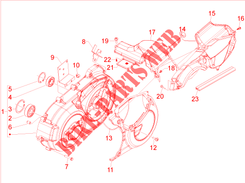 Coperchio carter   Raffreddamento carter per Aprilia SRV 4T 8V E3 2013